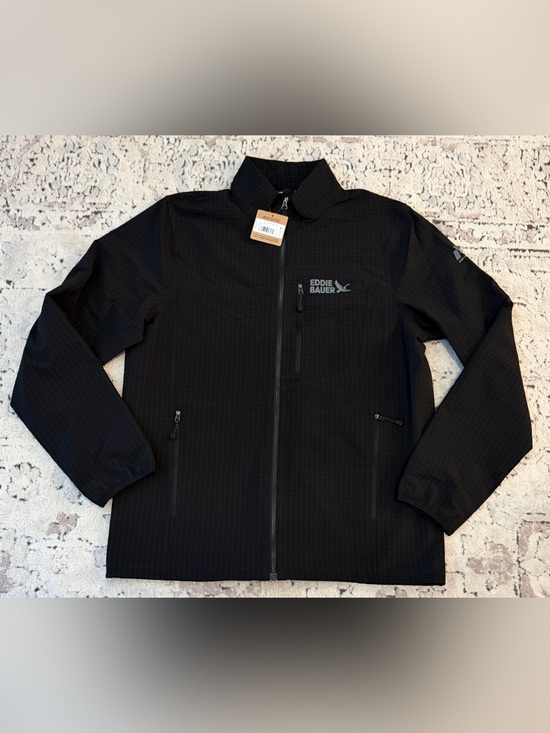 Eddie Bauer Other - $129 Eddie Bauer Sandstone Grid Black Jacket Men’s Sz: Medium